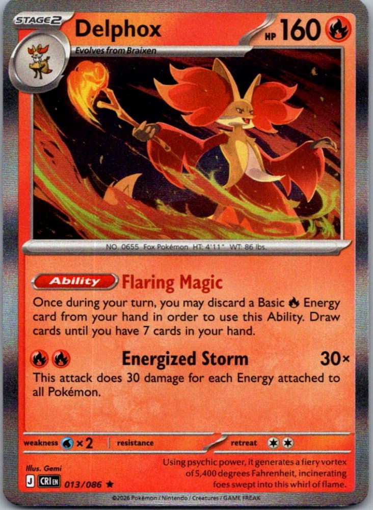 Delphox — scan front