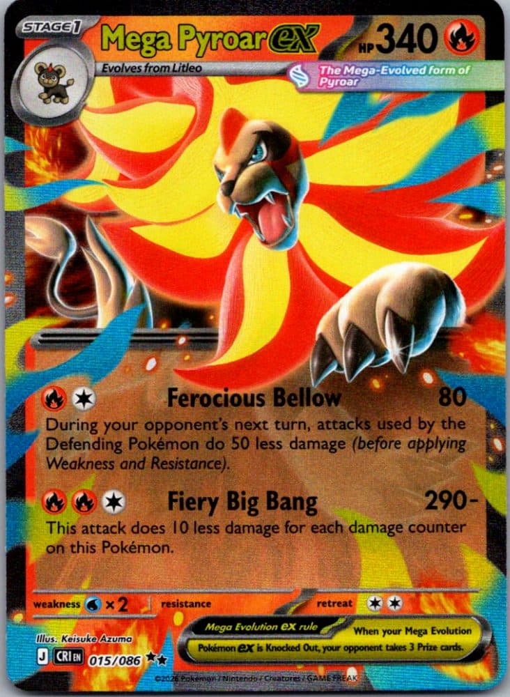 Mega Pyroar ex — scan front