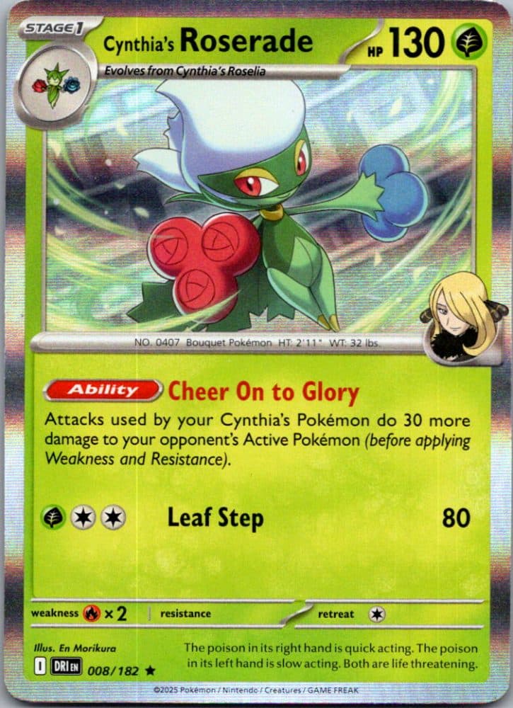 Cynthia's Roserade — scan front