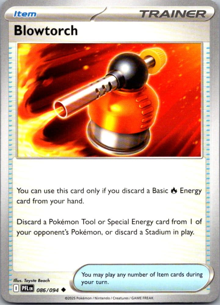 Blowtorch — scan front